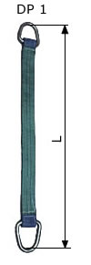 Zawiesie pasowe jednocięgnowe zakończone ogniwem typ DP-1