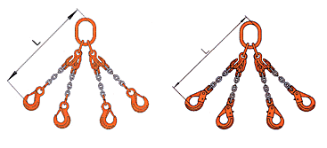 Zawiesia łańcuchowe czterocięgnowe wg normy PN-EN 818 Kl.10