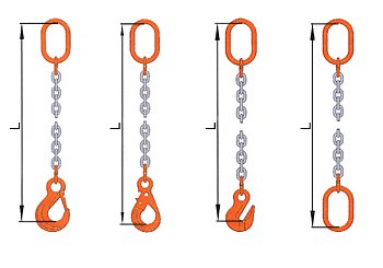Zawiesia łańcuchowe jednociegnowe wg normy PN-EN 818 Kl.10