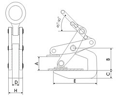UCHWYT DO PRZENOSZENIA BLACH W POZIOMIE TYP – UBP S / R